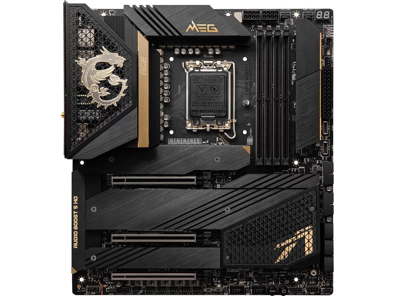 MEG Z690 ACE Desktop Motherboard - Intel Chipset - Socket LGA-1700 - Intel Optane Memory Ready - ATX - Pentium Gold, Celeron, Core I5, Core I7, Core I9 Processor Supported - 128 GB DDR5 SDRAM Maxi