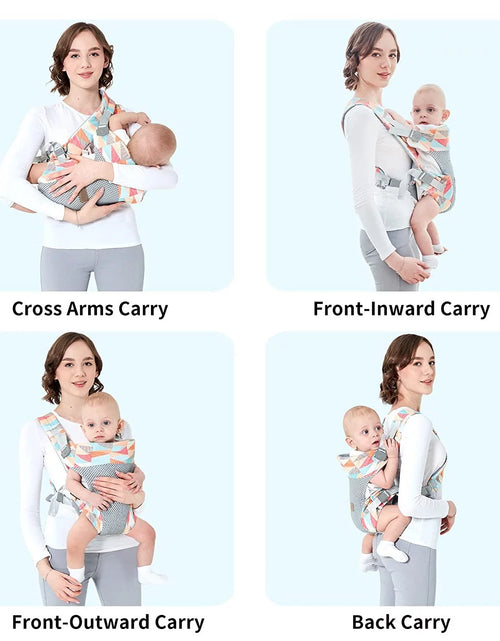 Load image into Gallery viewer, Baby Carrier, 4-In-1 Leaf Baby Carrier, Front and Back Baby Sling with Adjustable Holder
