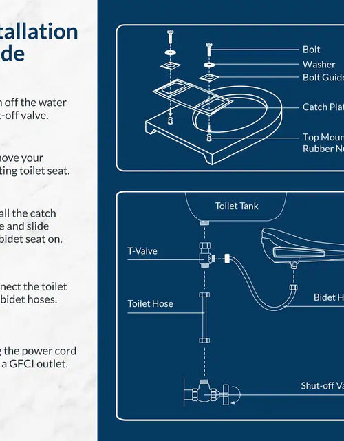 Load image into Gallery viewer, HD-7000 Electric Bidet Seat for round Toilets in White with Fusion Heating Technology
