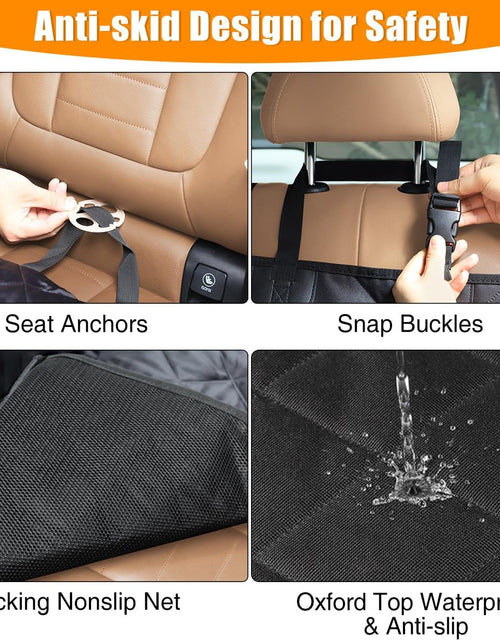 Load image into Gallery viewer, Dog Car Seat Cover for Back Seat, 100% Waterproof Dog Car Hammock with Mesh Window, Anti-Scratch Nonslip Durable Soft Pet Dog Seat Cover for Cars Trucks and SUV
