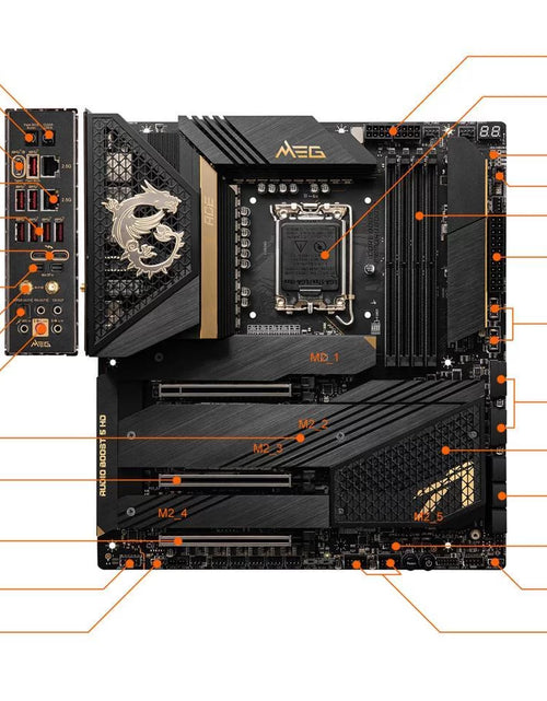 Load image into Gallery viewer, MEG Z690 ACE Desktop Motherboard - Intel Chipset - Socket LGA-1700 - Intel Optane Memory Ready - ATX - Pentium Gold, Celeron, Core I5, Core I7, Core I9 Processor Supported - 128 GB DDR5 SDRAM Maxi
