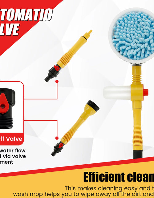 Load image into Gallery viewer, Car Wash Brush Kit 360° Rotating Car Cleaning Brush with Foam Bottle and Long Handle Scratch Free High Pressure Car Scrub Brush for Cleaning Vehicle Garden Home Pet
