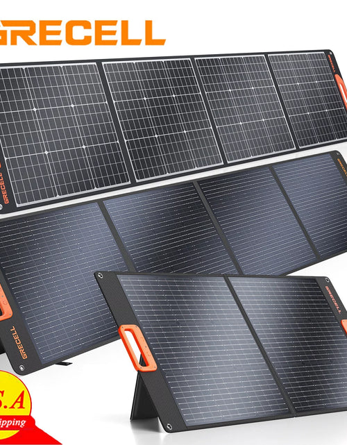 Load image into Gallery viewer, 200W Portable Solar Panel for Power Station Generator, 12V/24V Flexible Foldable Solar Panel Kit Lightweight High-Efficiency Solar Charger Power Backup for Outdoor Van Camper Boat
