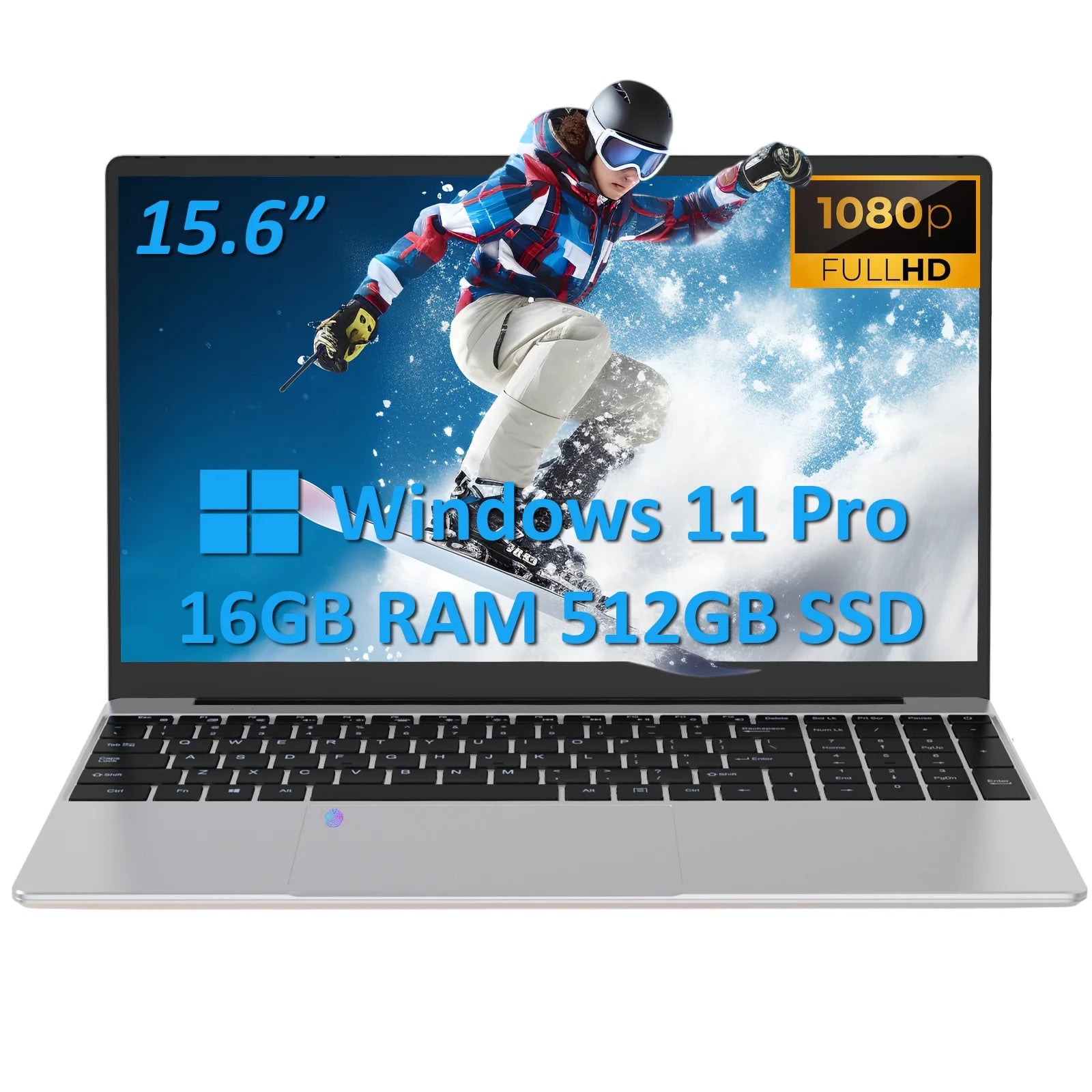 15.6" Laptop Computer Intel N95 up to 3.4 Ghz, 32GB DDR4 RAM, 1TB Nvme SSD, Windows 11 Pro