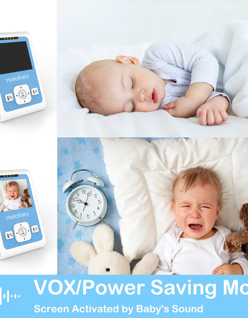 Load image into Gallery viewer, Baby Monitor- HB26 Video Baby Monitor with 2.4 Inch Screen, Night Vision, Temperature Sensor, VOX Mode, One-Way Talk
