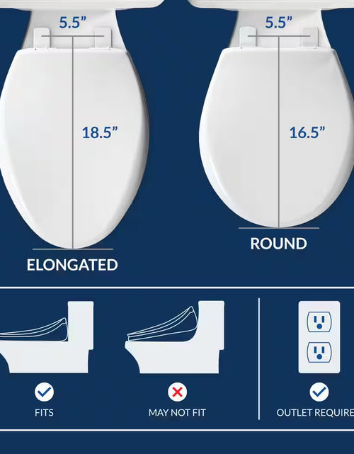 Load image into Gallery viewer, HD-7000 Electric Bidet Seat for round Toilets in White with Fusion Heating Technology
