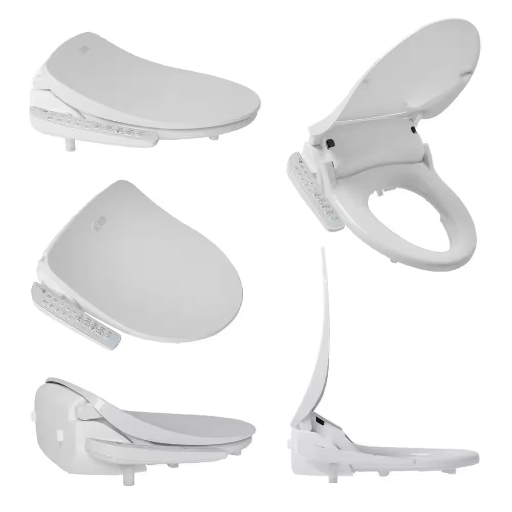 HD-7000 Electric Bidet Seat for round Toilets in White with Fusion Heating Technology