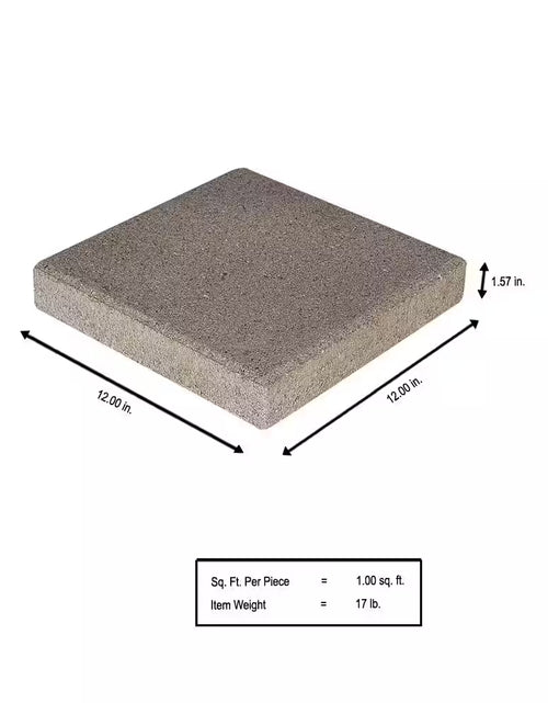 Load image into Gallery viewer, 12 In. X 12 In. X 1.5 In. Pewter Square Concrete Step Stone
