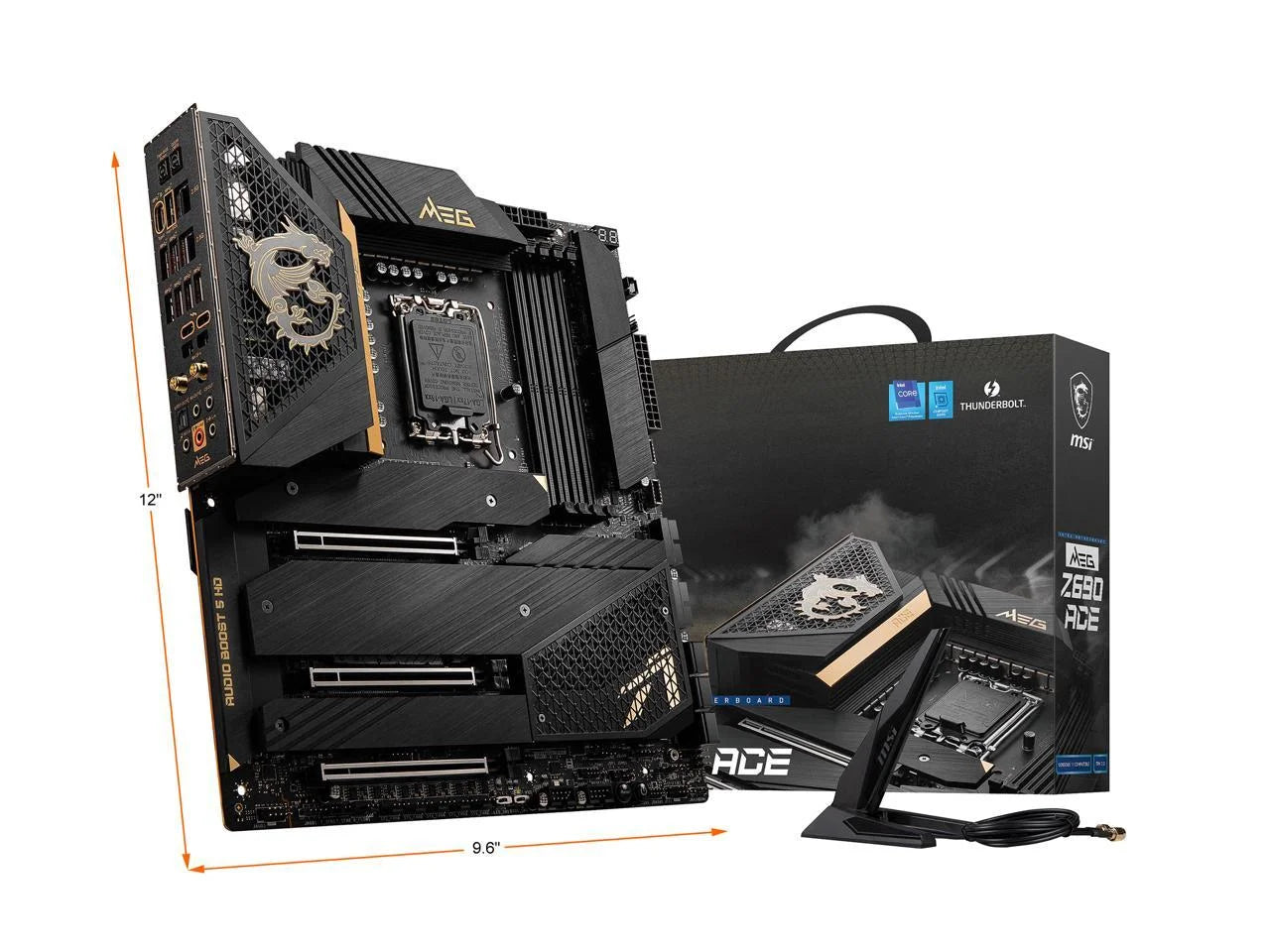 MEG Z690 ACE Desktop Motherboard - Intel Chipset - Socket LGA-1700 - Intel Optane Memory Ready - ATX - Pentium Gold, Celeron, Core I5, Core I7, Core I9 Processor Supported - 128 GB DDR5 SDRAM Maxi